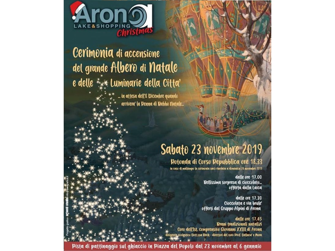 Ad Arona il Natale comincia il 23 novembre con l'accensione del grande albero - Novara Netweek